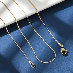 Золотой Ионное покрытие (ip) 304 ожерелье из змеевика из нержавеющей стали для мужчин и женщин, золотые, 17.72 дюйм (45 см)