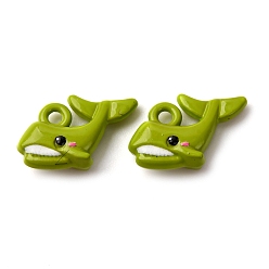 Shark Выпечки окрашены подвески из сплава, морские животные, акула, 9.5x15x4 мм, отверстие : 1.6 мм