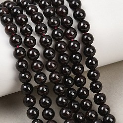 Гранат Гранат бисер пряди круглые, 6 мм, отверстие : 1 мм, около 61 шт / нитка, 15 дюйм