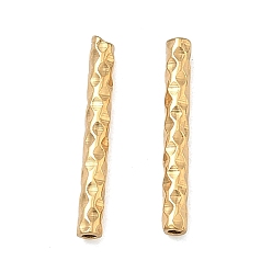 Золотой 304 шарики из нержавеющей стальной трубы, ионное покрытие (ip), текстурированная трубка, золотые, 16x2 мм, отверстие : 1 мм