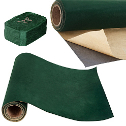 Темно-серый Самоклеящаяся бархатная флокирующаяся ткань, ткань для рукоделия в ящике для ювелирных изделий, темно-серый, 40.2x0.1 см