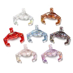 (52) Непрозрачная лаванда Прозрачные акриловые бусины с УФ-покрытием, радужный, плоскогубцы, разноцветные, 33x40x8.5 мм, отверстие : 2.5 мм