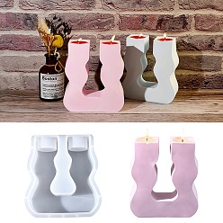 Белый Сделай сам свечи, силиконовые формы для литья, для уф-смолы, изготовление изделий из эпоксидной смолы, U-образный, белые, 153x137x48 мм