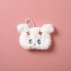 Blanco Almohadilla térmica de animales para microondas, cálido animal de peluche suave y calentable, pvc con cubierta esponjosa, blanco, 110x120 mm, capacidad: 400 ml