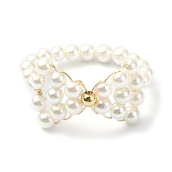 Морская Ракушка Кольца на палец с бантом из ракушек и жемчугом, кольца из медной проволоки, цвет морской раковины, внутренний диаметр: 19 мм