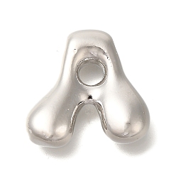 Letter A Стойки обшивки латунные подвески, без кадмия и без свинца, подвески с буквой az~z, буква a, 21.5x22.5x7 мм, отверстие : 2.5x3 мм