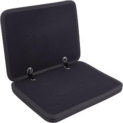 Schwarz Samt Brosche Pin Display Organizer, Rechteck, Schwarz, 18.9x26.8x0.55 cm, Loch: 1.2 cm