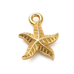 Золотой 925 подвески в виде морских звезд из стерлингового серебра, с печатью 925, золотые, 9x7x2.5 мм, отверстие : 1 мм