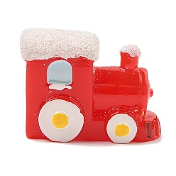 Поезд Рождественские скульптуры из смолы витрина украшения, для домашнего офисного стола, поезд, 27x36.5x19 мм