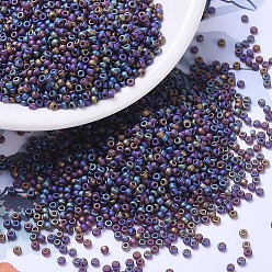 (RR135FR) Matte Transparent Root Beer AB MIYUKI Round Rocailles Beads, Japanese Seed Beads, 11/0, (RR135FR) Matte Transparent Root Beer AB, 11/0, 2x1.3mm, Hole: 0.8mm, about 50000pcs/pound