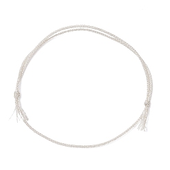 Белый Изготовление браслета из полиэфирного плетеного шнура, белые, внутренний диаметр: 7/8~2-1/4 дюйм (2.25~5.65 см)