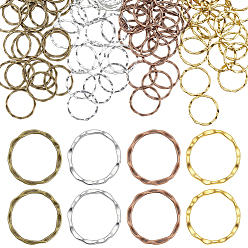 (52) Непрозрачная лаванда Соединительные колечки тибетского стиля, круг кадров, без свинца и без никеля , разноцветные, 22x1.5 мм, внутренний диаметр: 18.5 мм, 4 цветов, 50 шт / цвет, 200 шт / коробка