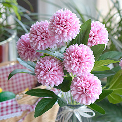 Бледно-Розовый Искусственный цветок одуванчика из ткани ручной работы, сохранившийся цветок тараксакума, для свадебного букета своими руками, вечернее украшение дома, розовый жемчуг, 490 мм, 10 шт / комплект