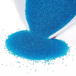 Озёрно--синий Прозрачные DIY 3г ногтей украшение мини стеклянные бусины, крошечные шарики ногтей икрой, Плут синий, 0.6~0.8 мм, о 450 г / мешок