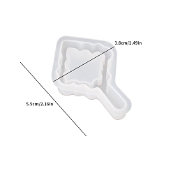 Белый Diy пищевые силиконовые формы, подвески в форме помадки, для украшения торта поделки, цвет шоколада, конфеты, изготовление ювелирных изделий на основе смолы и эпоксидной смолы, ромб, белые, 55x38x11 мм