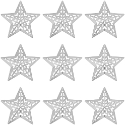 Платина 10шт. железные подвески, звезда, платина, 95.5x98x8.5 мм, отверстие : 1.2 мм