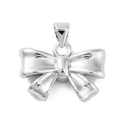 Платина Стойки обшивки латунные подвески, без кадмия и без свинца, долговечный, бантом, платина, 15x20x5 мм, отверстие : 5x4 мм