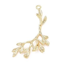 Branch Латунные подвески, реальный 18 k позолоченный, филиал, 33x22.5x4.5 мм, отверстие : 1.6 мм