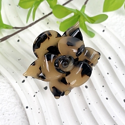 Верблюжий Заколки для волос с цветком из ацетата целлюлозы (смола), аксессуары для волос для девочек и женщин, верблюжие, 55x41 мм