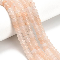 Розовый Авантюрин Натуральный розовый авантюрин бисер нитей, рондель, 4x2 мм, отверстие : 0.9 мм, около 160~162 шт / нитка, 14.96~15.16 дюйм (38~38.5 см)