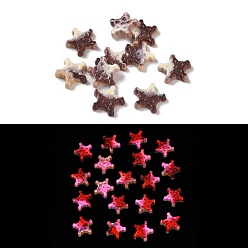 Звезда Светящаяся смола декодирует кабошоны, светится в темноте, печенье, звезда, 10x10.5x2.5 мм