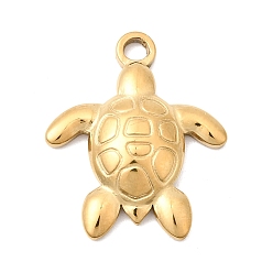 Turtle Серия океан 304 подвески из нержавеющей стали, золотые, очарование черепахи, 20.5x17.5x3 мм, отверстие : 2 мм