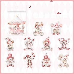 Pink 20шт. самоклеящиеся декоративные ленты для тематики парка развлечений с домашними животными, для скрапбукинга, дневник путешествий, розовые, 58~63x35~53x0.1 мм