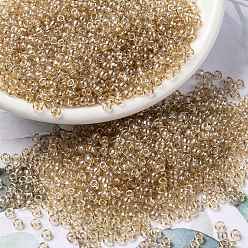 (RR2439) Light Smoky Topaz Gold Luster MIYUKI Round Rocailles Beads, Japanese Seed Beads, 8/0, (RR2439) Light Smoky Topaz Gold Luster, 3mm, Hole: 1mm, about 19000~20500pcs/pound
