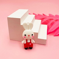 Красный Пластиковые подвески из пвх, кролика прелести, красные, 55x30 мм