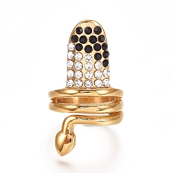 Реактивный Самолет (продажа фабрики ювелирных изделий)ионное покрытие(ip) 304 кольца из нержавеющей стали, со стразами, золотые, струи и кристалл, Размер 3~5, 13~15 мм