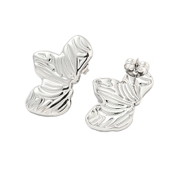 Платина 304 фурнитура из нержавеющей стали для серег, ионное покрытие (ip), платина, 25x15.5 мм