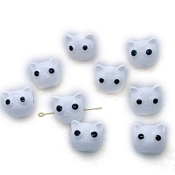 Белый Полимерная глина бисера, Кошки, белые, 16 мм
