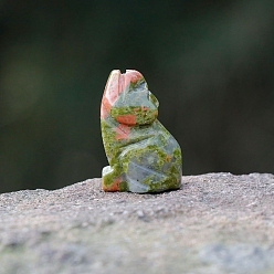 Унакит Натуральные резные фигурки из унакита, для украшения рабочего стола домашнего офиса, волк, 18~27 мм