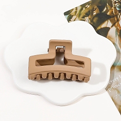 Цвет Древесины Прямоугольные матовые пластиковые заколки для волос в виде когтей, большие зажимы для густых и тонких волос, деревесиные, 30x45 мм