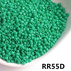 Средний Морско-зеленый Непрозрачные 11/0 стеклянные бусины, круглые, средний морской зеленый, 11/0, 2 мм, отверстие : 0.8 мм, Около 660 шт / 10 г