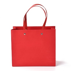 Красный Прямоугольные бумажные пакеты, с нейлоновыми ручками, для подарочных пакетов и сумок, красные, 21x0.4x18 см