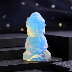 Опал Резная статуя Будды из опалита, украшение для рабочего стола по фэн-шуй для домашнего офиса, 35 мм