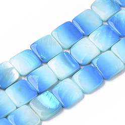 Озёрно--синий Презервативы с пресной водой, квадратный, Плут синий, 14.5~15.5x14.5~15.5x2.5~4 мм, отверстие : 1 мм, около 26 шт / нитка, 14.80 дюйм ~ 15.47 дюйм