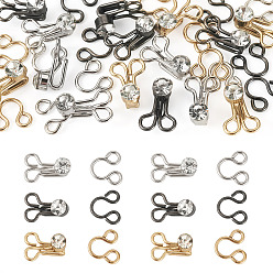 (52) Непрозрачная лаванда 15наборы 3цветные литые стразы крючки и петли, разноцветные, 18 мм