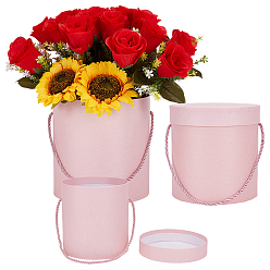 Pink 3шт. бумажное ведро для обнимания цветов, розовые, 145~192x135~185 мм