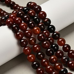 Коричневый Окрашенные естественный агат бисер пряди, круглые, коричневые, 10~10.5 мм, отверстие : 1~1.2 мм, около 39 шт / нитка, 15.16'' (38.5 см)