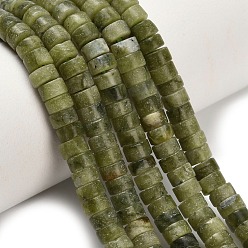 Chinese Jade Натуральные китайские бусины из южного нефрита, диск, Heishi бусы, 4x2~2.5 мм, отверстие : 0.7 мм, около 158~160 шт / нитка, 14.96''~15.16'' (38~38.5 см)