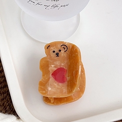 Медведь Животные ацетат целлюлозы заколки-коготь, аксессуары для волос для женщин и девочек, медведь, 39x55 мм