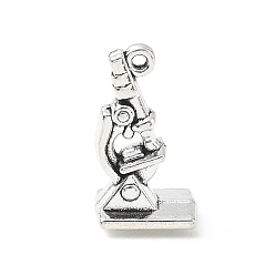 Antique Silver Tibetan Style Alloy Pendants, Microscope Charms, Antique Silver, 20.5x11.5x8mm, Hole: 1.2mm