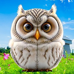 пшеница Сова акриловые подвесные украшения, для украшения зеркала заднего вида автомобиля, цвет пшеницы, Кулон : 80 мм