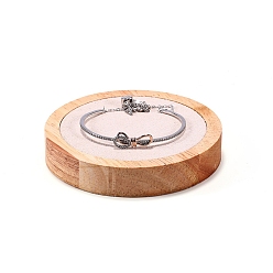 Круглые Бархатные и деревянные шкатулки, браслет дисплей, круглые, 9.5x1.8 см