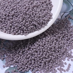 (RR410) Непрозрачный Лиловый Миюки круглые бусины рокайль, японский бисер, (rr 410) непрозрачный лиловый, 11/0, 2x1.3 мм, Отверстие: 0.8 мм, о 1100 шт / бутылка, 10 г / бутылка