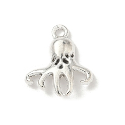 Осьминог Подвески из сплава в тибетском стиле с морскими организмами, без кадмия и без свинца, античное серебро, осьминог, 18x16x2.5 мм, отверстие : 1.8 мм, 1219 шт / 1000 г