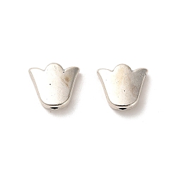 Argent Antique Perles en alliage de style tibétain, sans cadmium et sans plomb, fleur, argent antique, 9x10.5x3.5mm, Trou: 1.5mm, environ925 pcs / 1000 g