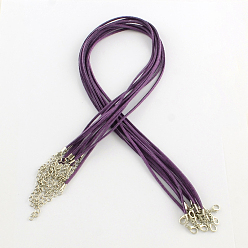 Фиолетовый 2 колье из искусственной замши с железными цепочками и застежками в виде клешней лобстера, фиолетовые, 44x0.2 см